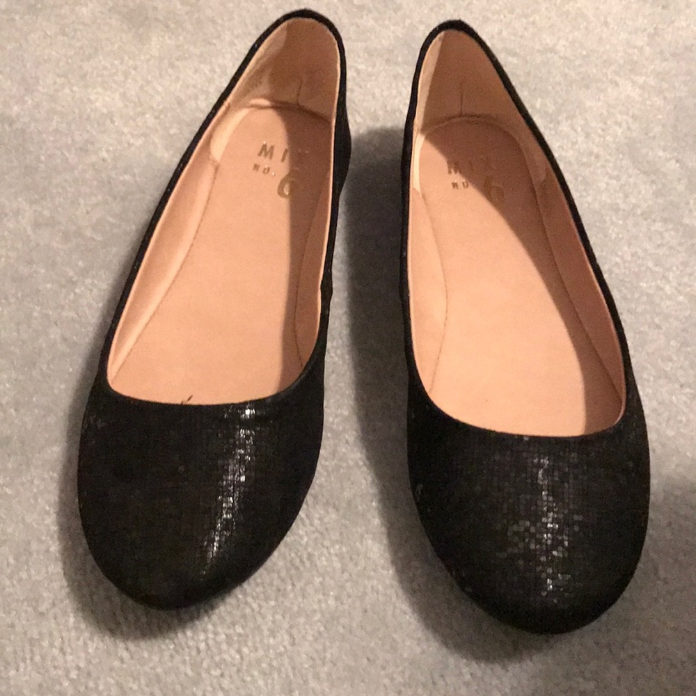 Black sparkle flats - Brand new